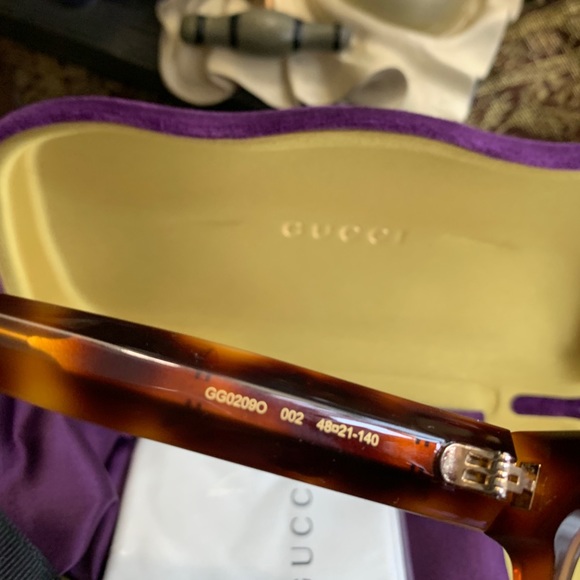 Authentic GUCCI 48 cat Crystals stars Acetate optical glasses - Picture 9 of 13